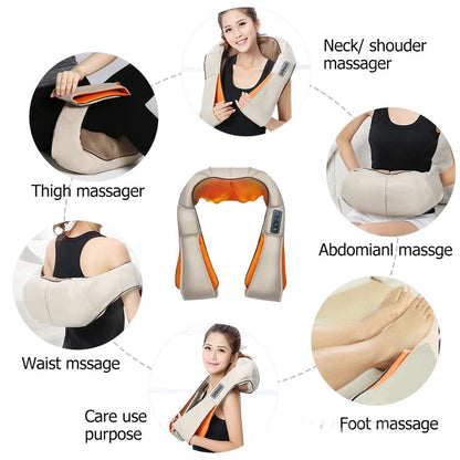 Back, Shoulder & Neck Electric Massager Cushion