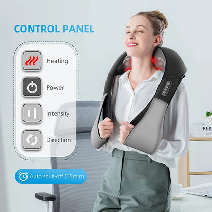 Back, Shoulder & Neck Electric Massager Cushion