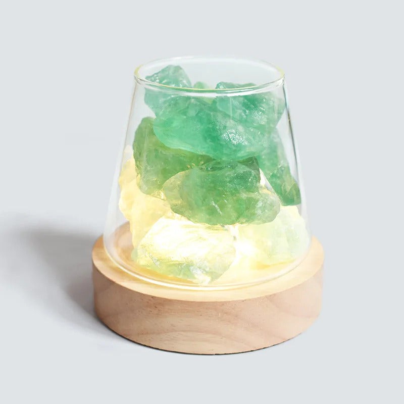 Raw Gemstone Essential Oil Diffuser with Ambient Light