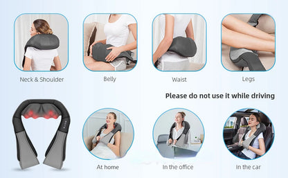 Back, Shoulder & Neck Electric Massager Cushion