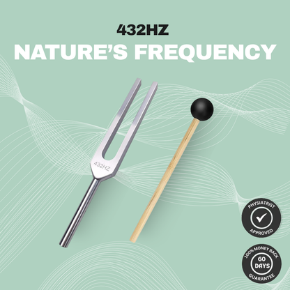 Nooburn 432Hz "Nature's Frequency" Fork — Deep Calm & Natural Harmony