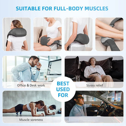 Back, Shoulder & Neck Electric Massager Cushion