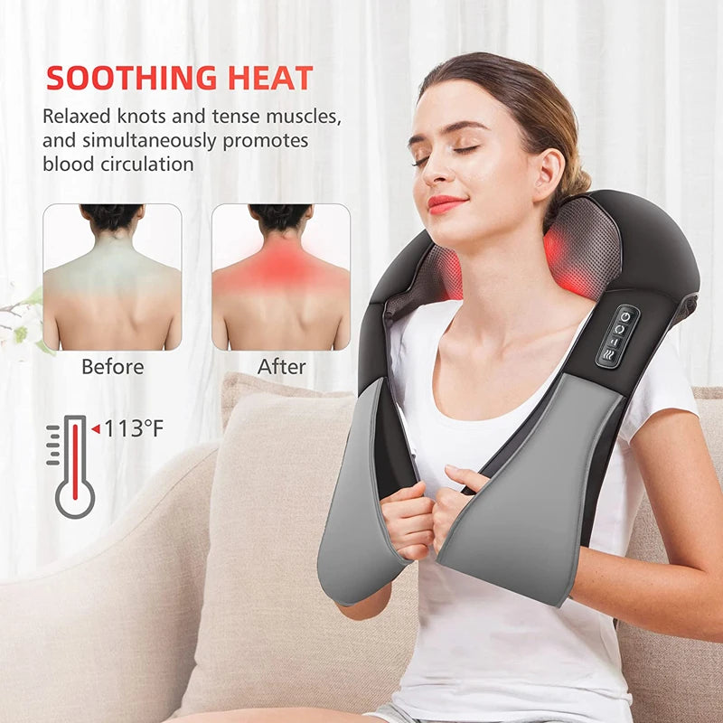 Back, Shoulder & Neck Electric Massager Cushion