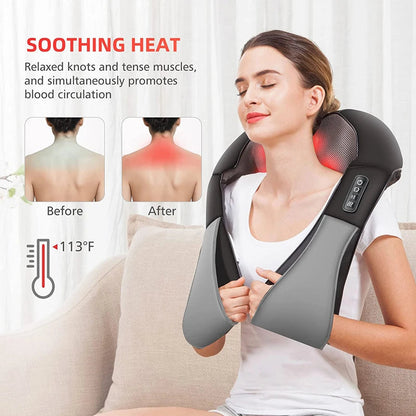 Back, Shoulder & Neck Electric Massager Cushion