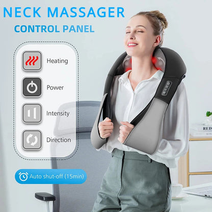 Back, Shoulder & Neck Electric Massager Cushion
