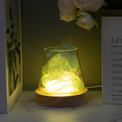 Raw Gemstone Essential Oil Diffuser with Ambient Light