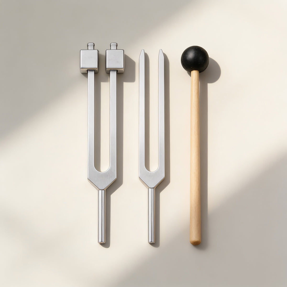 Feel & Hear Duo: 2 tuning forks and mallet
