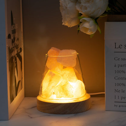 Raw Gemstone Essential Oil Diffuser with Ambient Light