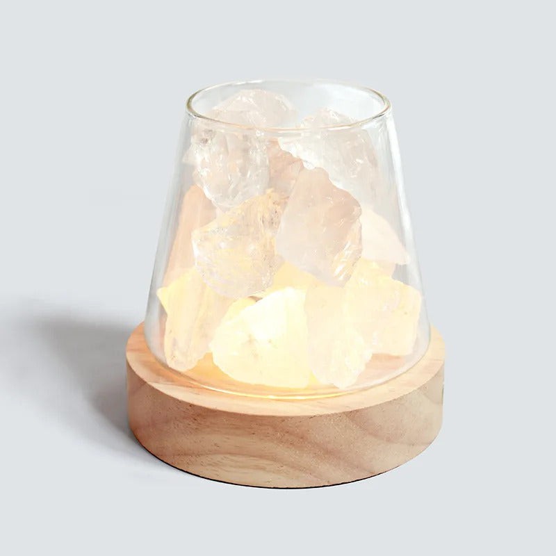 Raw Gemstone Essential Oil Diffuser with Ambient Light